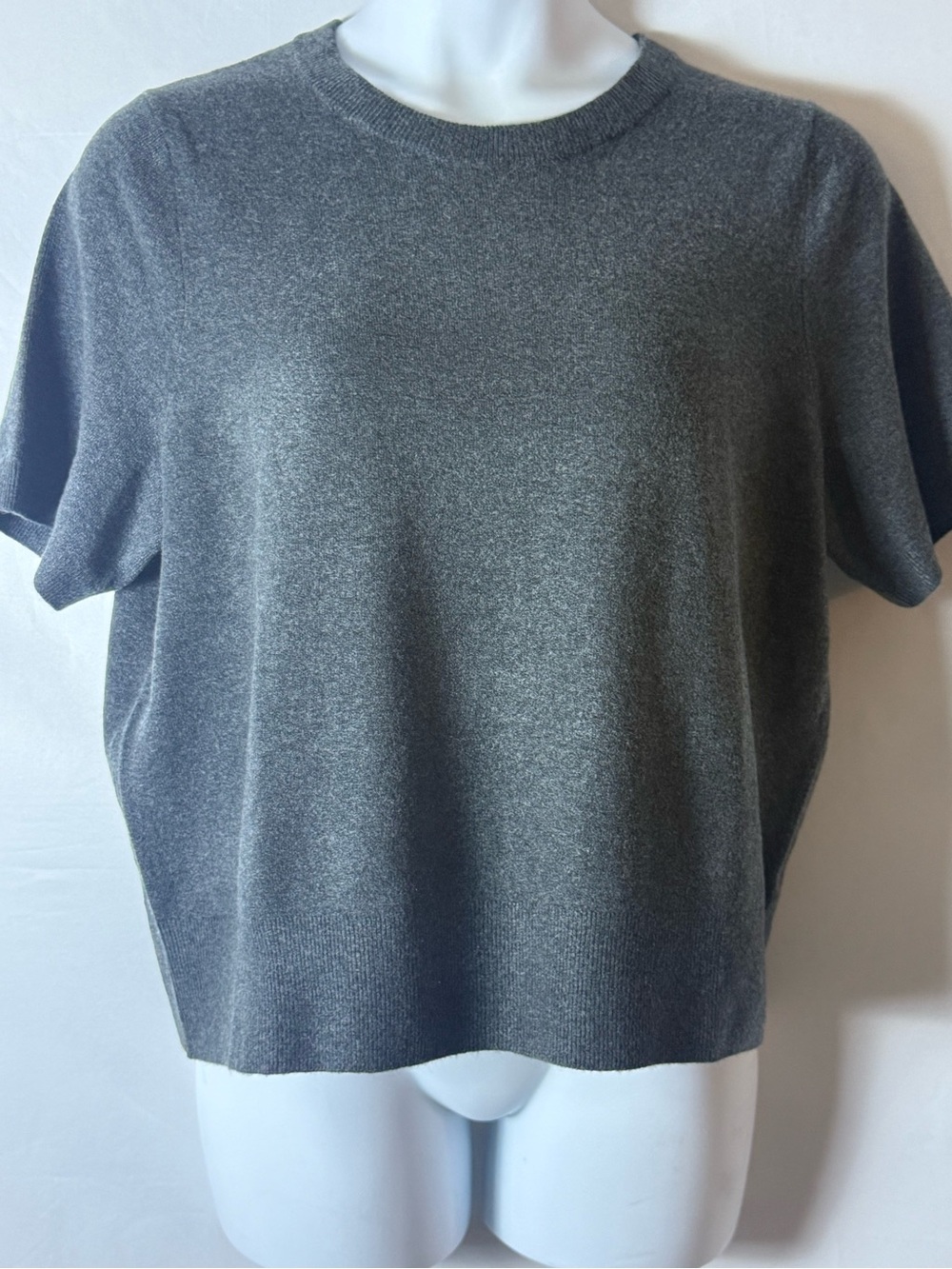 a new day Gray Short-Sleeve Knit Crewneck Top